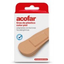 ACOFAR TIRAS PLÁSTICO COLOR PIEL 20 UDS