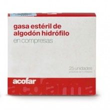 ACOFAR GASA ÉSTERIL ALGODÓN HIDRÓFILO 25UDS